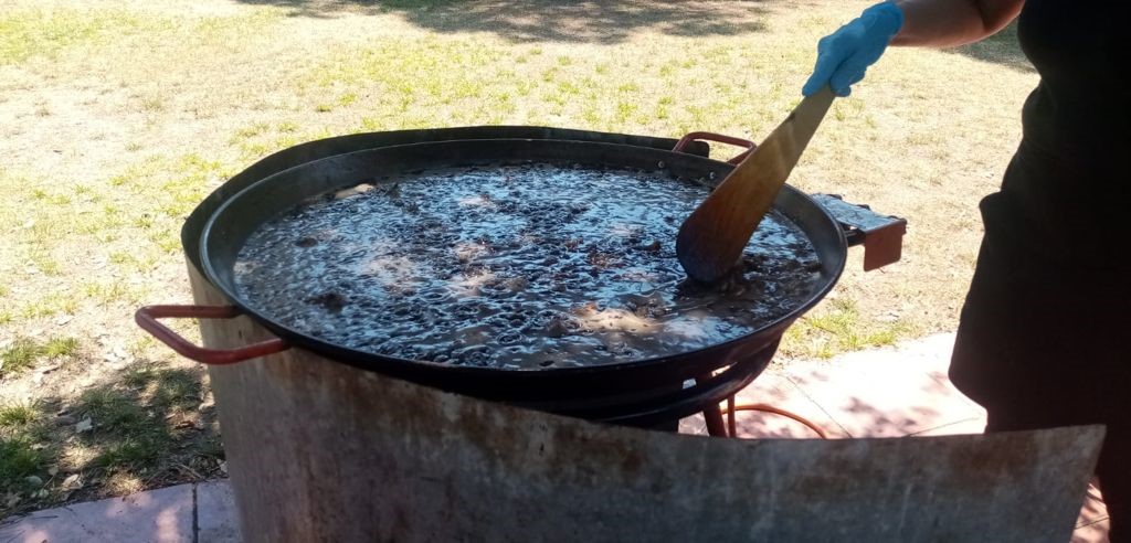 Paella Retrobament preparació