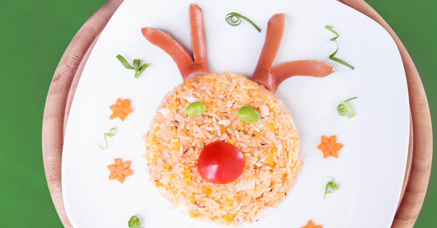 Christmas recipe for kids: rice reindeer