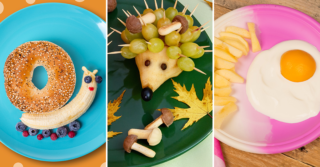 Original snacks with fruit for children